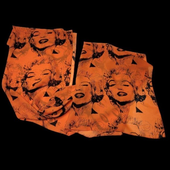 Marilyn Monroe Scarf Silk Viscose Orange Marilyn Monroe Scarf- NEW! - Picture 6 of 7